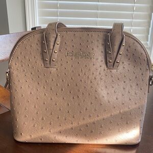 bebe Taupe Studded Dome Satchel